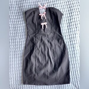 motel bow mini dress